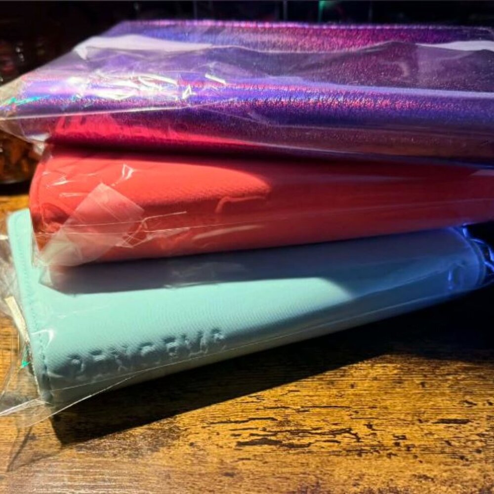 Pengems Bundle of 3 Pen Cases - Neon - mermaid glitter - pastel blue/green